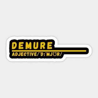 Word Demure Sticker